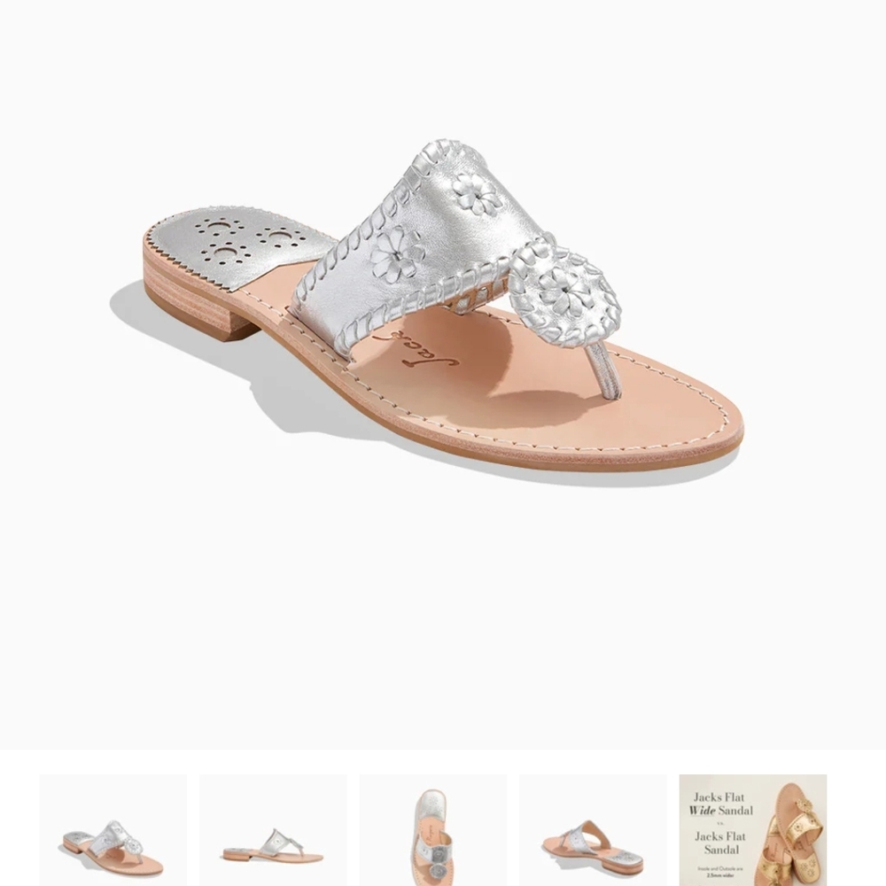 Jack Rogers| Silver Sandals Size 8